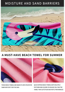 Toalla de playa con estampado de microfibra Absorbente personalizado para <span class=keywords><strong>Amazon</strong></span> [70*140] Colección de estilo tropical de verano en stock - Product Image 5