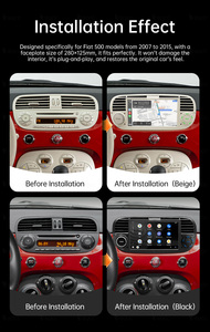 BQCC Autoradio 7" Mp5 con FM AM RDS, Carplay, Android Mirrorlink, Lettore Multimediale Video BT, Schermo per Auto <span class=keywords><strong>Fiat</strong></span> 500 07-15 - Product Image 2