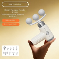 Mini pistolet de massage portatif pour le corps entier, avec trois balles de massage et 9 têtes interchangeables, alimentation USB, commande manuelle