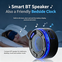Mini haut-parleur portable 5.1 avec grande ventouse, étanche IPX6 pour salle de bain, maison, extérieur, puissance 5W, contrôle par application