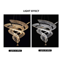Lustre de luxe pour salon et salle à manger Luminaire suspendu led