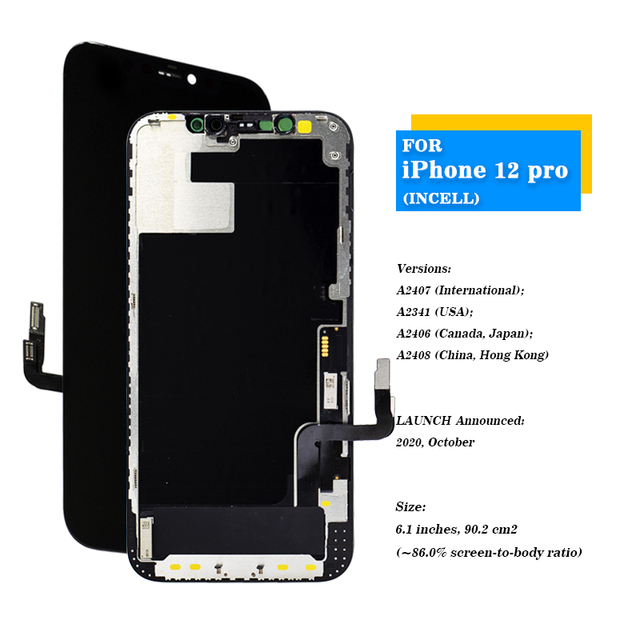 Mobile Phone Incell ZY LTPS JK Display Lcd Pantalla Screen for iphone 12 Pro