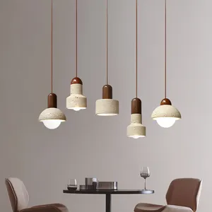 Rocha Branca Láctea Luz Pingente Simples Nordic Pendurado Luz Tocha Forma Mesa De Jantar Lustre