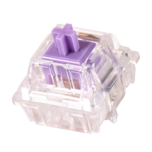 DUROCK L4 Linear Switch 67g Creamy Purple Switch With Transparent Clear Housing L Series Linears L4 Mechanical Key Switches