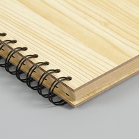 Cuaderno de madera A5 reciclado ecológico con cubierta de bambú personalizada y Carpeta de presentación diario personalizado