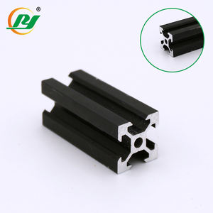 Rail d'<span class=keywords><strong>aluminium</strong></span> anodisé <span class=keywords><strong>noir</strong></span>, 20x20x20, fente 2020 V, série 40 20, norme européenne, Extrusion anodisée - Product Image 5