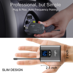 Pour Panvotech UHF Bodypack Microphone sans fil Lavalier casque pour scène enseignement entretiens DSLR iPhone prise de parole en <span class=keywords><strong>public</strong></span> - Product Image 5