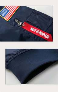 Chaqueta bomber informal personalizada con logotipo bordado y abrigos para hombre, líder en la industria, <span class=keywords><strong>precio</strong></span> al por mayor, sudaderas con capucha, ropa de calle para hombre - Product Image 6