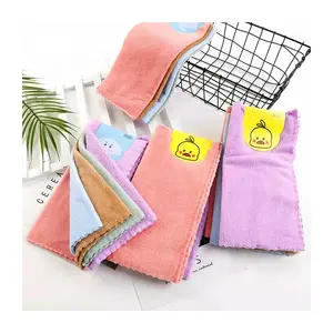 30*30cm coral velvet 80/20 microfiber face towel High absorbent cleaning cloth kitchen towel