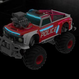 Coche de aventura todoterreno juguete 1:14 policía <span class=keywords><strong>ruedas</strong></span> grandes motor Jitter luz fría <span class=keywords><strong>camión</strong></span> de Control remoto para niño 2,4 GHz Rc Coche - Product Image 2