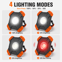 Tragbare Wiederaufladbare Magnetische LED-Arbeitsleuchte 2500LM COB USB-C Powerbank IP54 für Bau Garage Autoreparatur Camping