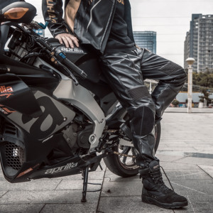 Pantalons de moto pour homme Duhan, en daim neuf, imperméables et coupe-vent, en cuir PU épais, décontractés, amples et adaptés - Product Image 1