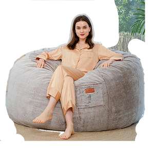 IStapromo Gifts <strong>Faux</strong> <strong>Fur</strong> Bean Bag Chair Giant Bean Bag Fabric Furniture Bean Bag 7ft Indoor Large <strong>Beanbag</strong> - Product Image 5