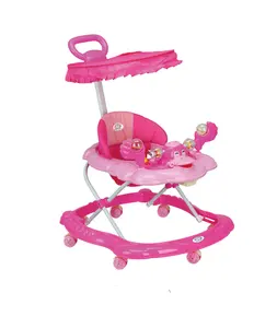 Loopstoeltje met Push bar/Loopstoeltje met Luifel Duwen Winkelwagen Walker Peuters Rit Op Speelgoed Baby Kalf