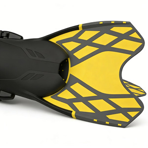 Junhainese Swimming Fins Black Yellow Silicone Anti Slip Diving Equipment For Adults And Children - Product Image 1
