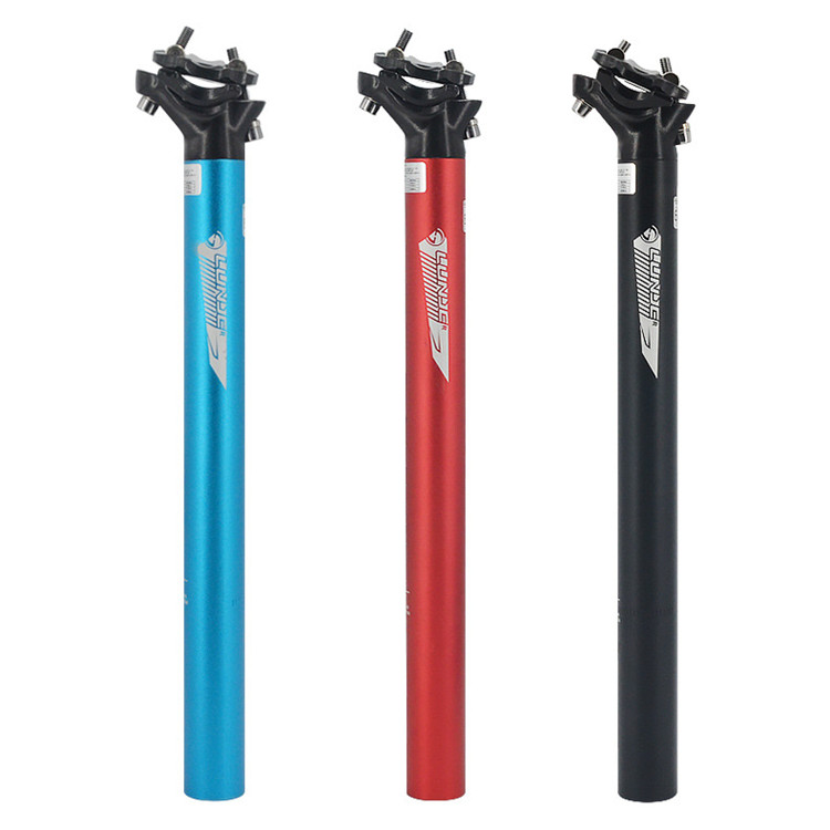 Wholesale high quality 6061 aluminum customize size logo 300/350/400/450mm dropper suspension 25.4/27.2/28.6/30.4 bike seatpost