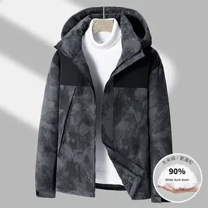 CLARKE QUEEN personnalisable hiver nouveau hommes Style coréen décontracté à capuche épaissi chaud canard doudoune manteau polyvalent - Product Image 1