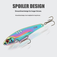 Swordfish Lesha Colorful Dragon Tooth Vib All Layers Fake Bait Vibration Simulation Zinc Alloy Long-Throw Fishing Sea Bass River