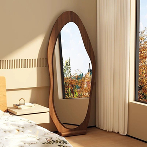 <span class=keywords><strong>Espejo</strong></span> Irregular Asimétrico de Cuerpo Entero |   <span class=keywords><strong>Espejo</strong></span> Moderno <span class=keywords><strong>Ondulado</strong></span> para Pared y Suelo, Decoración para Sala de Estar y Dormitorio - Product Image 1