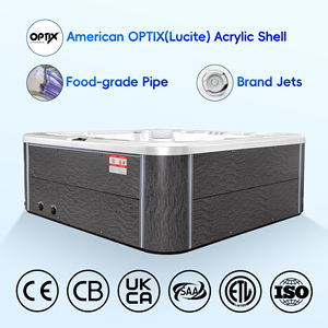 Moderno Jacuzzi Independiente de Acrílico para 4 Personas, Bañera de Hidromasaje con Sistema de Control <span class=keywords><strong>Balboa</strong></span>, Certificación CE Incluida - Product Image 2