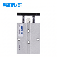 SOVE TN Actionneur pneumatique à double arbre de cylindre, tige de piston multi-alésée