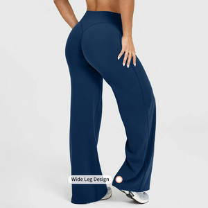 <span class=keywords><strong>Pantaloni</strong></span> Yoga <span class=keywords><strong>a</strong></span> Vita Alta Personalizzati all'Ingrosso, <span class=keywords><strong>Pantaloni</strong></span> <span class=keywords><strong>a</strong></span> Gamba Larga ad Asciugatura Rapida, Leggings <span class=keywords><strong>a</strong></span> Tinta Unita con Gamba Dritta e Svasata - Product Image 6