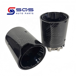 Punta de escape de acero inoxidable con apariencia de fibra de carbono real de alta calidad SQS, acabado liso de <span class=keywords><strong>1.5</strong></span> mm para M2 M3 M4 M5 M6 <span class=keywords><strong>Cooper</strong></span> M240i - Product Image 5