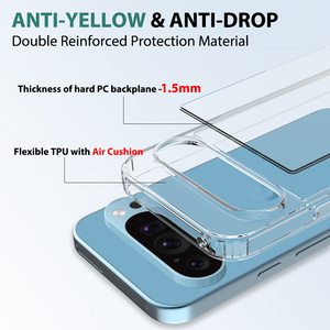 2024 nueva funda de teléfono transparente de acrílico duro de TPU suave a prueba de golpes para Google <span class=keywords><strong>Pixel</strong></span> 9 Gel parachoques antiarañazos contraportada - Product Image 3