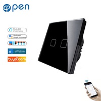 US UK EU Standard Wifi/app Télécommande Panneau de Verre Interrupteur Tactile One Gang One Way Capacitif Wall Touch Switch Module