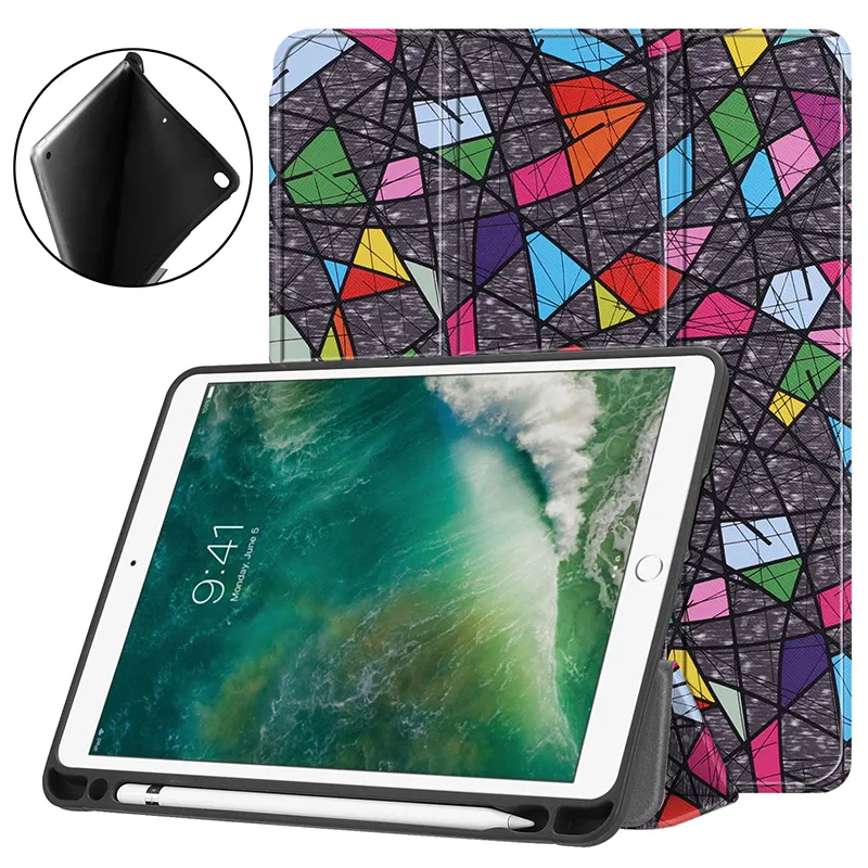 Sarung Tablet Kulit Tahan Guncangan 2018, Aksesori iPad Pro 9.7 Inci dengan Pena Stylus