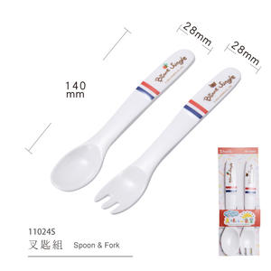 Asilo nido per la cena della colazione che serve articoli per bambini melamina colorato forchetta e cucchiaio Set di stoviglie per bambini - Product Image 4