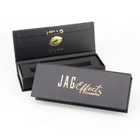 Yilucai — boîte cosmétique holographique noire, emballage en carton personnalisé, coffret cadeau avec insertion pour rouge à lèvres