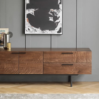 Couleur bois fer pied meuble TV Style français moderne minimaliste Table basse combinaison italien lumière luxe Style bois massif