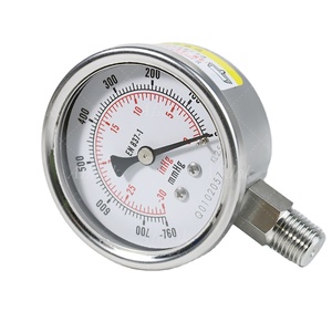 오일 충전 압력 게이지가있는 핫 세일 OEM 스테인레스 스틸 맞춤형 바닥 연결 산업용 측정 기기 - Product Image 2