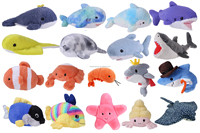 Jouets en peluche personnalisés en gros : mini animaux marins rembourrés, poissons colorés, jouets en peluche doux de poisson-clown