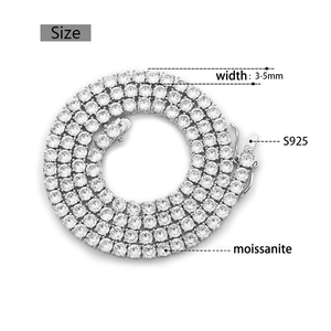 Colar com Pingente de Cruz de Moissanite Champagne VVS, Joia Fina Hip Hop com Diamantes Coloridos, Prata 925, Corrente Tennis, Platina e Ródio - Product Image 2