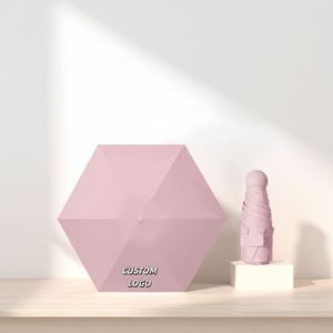 Paraguas de Bolsillo Ultraligero, Pequeño y Conveniente, con Protección UV, Plegable en Cinco Secciones, Estilo Moderno, Mini Cápsula, con Logotipo - Product Image 3