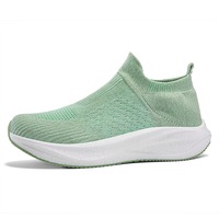 Chaussures de sport unisexe polyvalentes en maille respirante, antidérapantes, à enfiler, style chaussette, en maille tricotée respirante, solides, toutes saisons