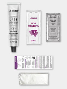 Crème colorante permanente pour cheveux Eclair EC02 professionnelle avec application facile, formule en tube 3D pour une coloration longue durée, vente en gros - Product Image 6