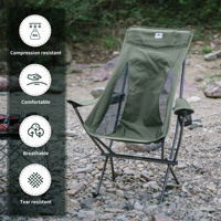 Naturehike Extérieur Pliable Léger Aluminium Inclinable Chaise Pliable à Dossier Haut Chaises Pliables de Camping