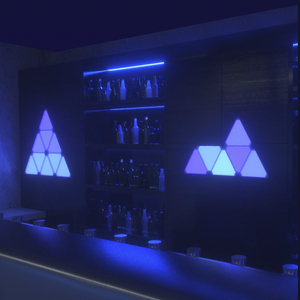 Banqcn phòng ngủ trang trí nội thất môi trường xung quanh tùy chỉnh ứng dụng điều khiển âm nhạc Sync rgbic tam giác dẫn tấm thông minh Đèn tường cho chơi game thiết lập - Product Image 4