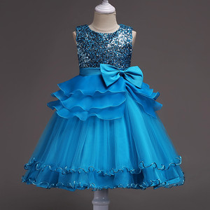 Vestido de Princesa para Niñas, Falda Tutú de Malla con Lentejuelas, Vestido de Dama de Honor en Línea A Color Champán - Product Image 3