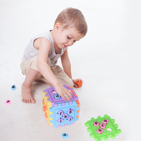 Kubus Warna-warni Blok Puzzle Mainan Balita Pendidikan Diy Bayi Mini Blok Bangunan Mainan