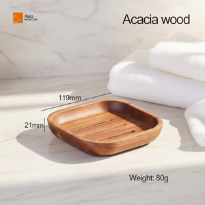 Jabonera <span class=keywords><strong>de</strong></span> Madera <span class=keywords><strong>de</strong></span> Acacia Natural, Fácil <span class=keywords><strong>de</strong></span> Limpiar, Duradera, Impermeable, Autodrenante, Moderna, para <span class=keywords><strong>Ducha</strong></span>, Baño, Cocina, Bañera - Product Image 2