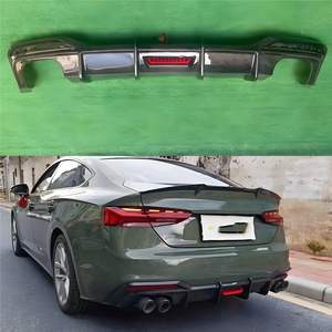 Diffuseur arrière en fibre de carbone pour <span class=keywords><strong>Audi</strong></span> A5 S5 B9.5 2020 2021 2022 2023 2024, séparateurs de pare-chocs arrière, lèvre arrière, kit carrosserie - Product Image 3