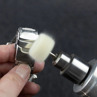 Tête de ponçage en feutre, roue abrasive de polissage, brosse miniature en coton avec tige de 3 mm