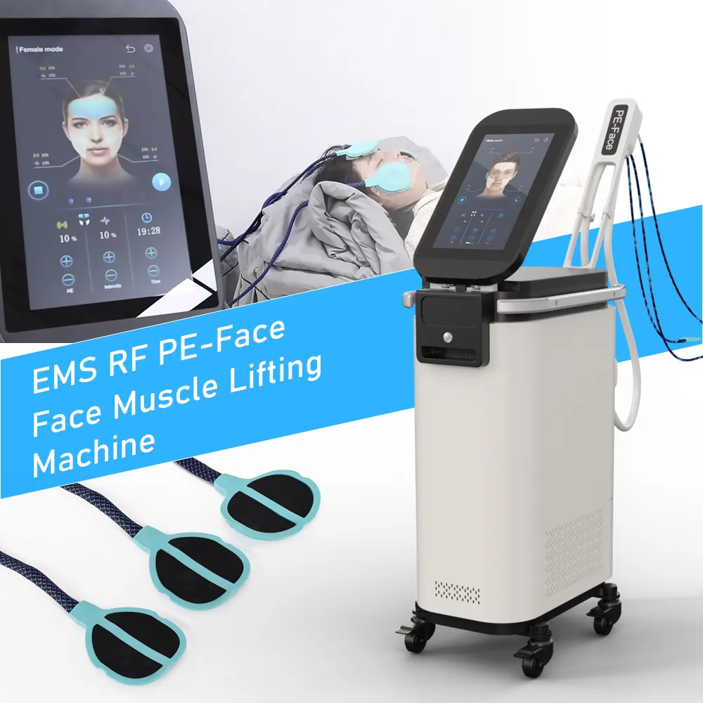 Novo e quente em rf ems cuidados face lifting, massagem facial, músculo, máquina de esculpir