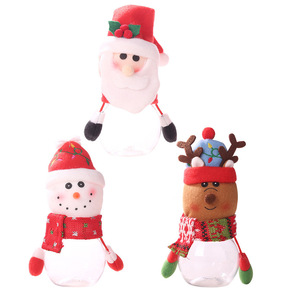 Santa Snowman Reindeer Penguin Character Plastic Christmas Candy Jar