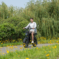 Vélo électrique à pneus larges KOOLUX X9 PRO, moteur arrière sans balais 20 pouces 250W, batterie lithium, écran LED, pour la montagne et la ville, longue autonomie