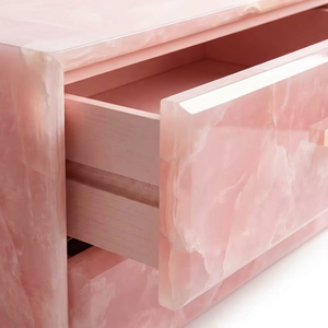 Aparador de Ónix Rosa Natural de Lujo, Mueble Buffet con 8 Cajones, Gran Capacidad de Almacenamiento, <span class=keywords><strong>para</strong></span> <span class=keywords><strong>Comedor</strong></span> Moderno, Directo de Fábrica - Product Image 4